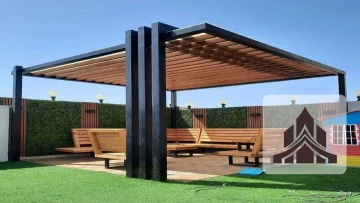 تركيب برجولات الحدائق والمظلات الخشبية مكة