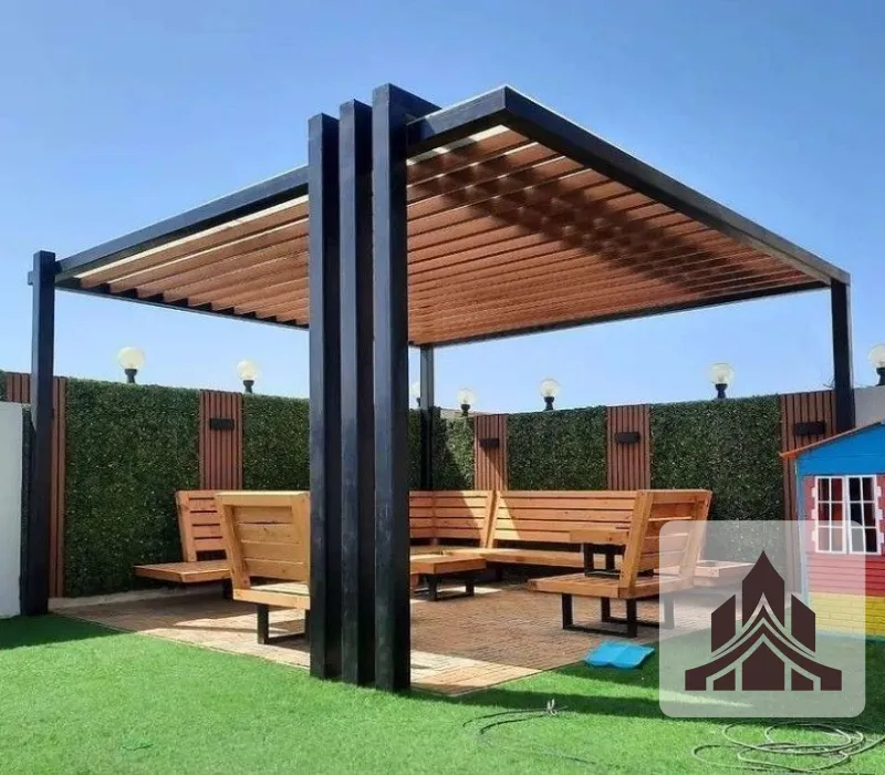 تركيب برجولات الحدائق والمظلات الخشبية مكة